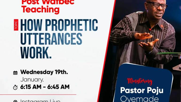How to work with prophetic utterances you received.