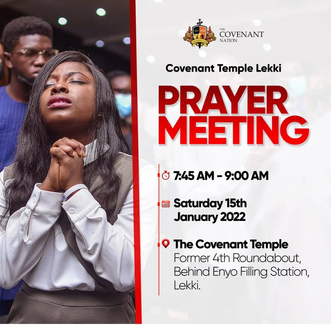 The Covenant Temple Lekki will be holding her first prayer meeting ...